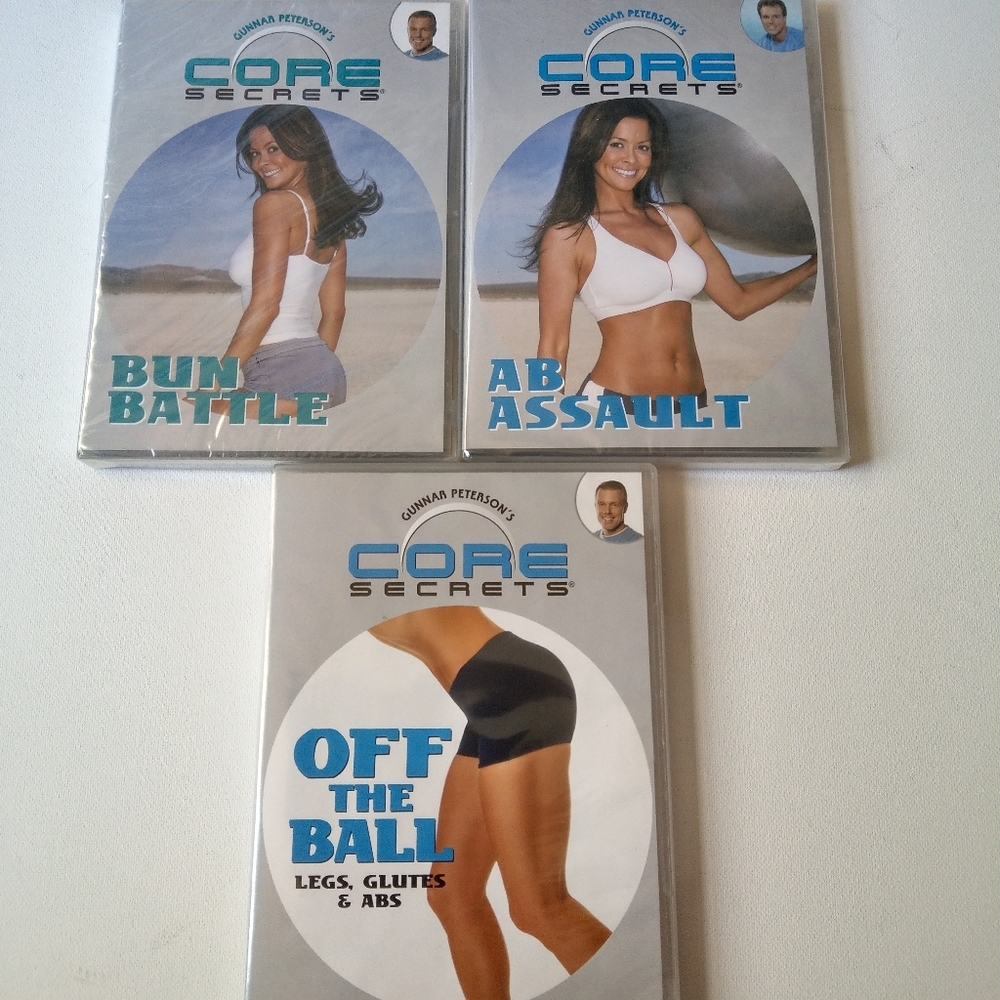 Core‎ Secrets, set of 3 DVD's, 2 NEW, 1 opened